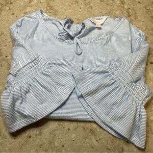 LC Lauren Conrad Light Blue Striped Kids Blouse